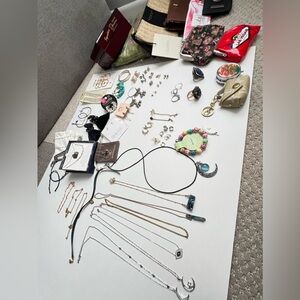 BUNDLE of jewelry, wallets, jewelry box